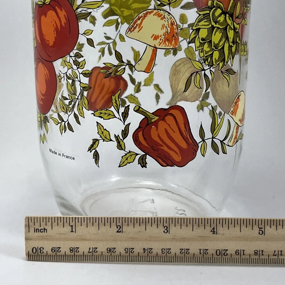 Vintage ARC SPICE of LIFE 2L Glass Jar Canister France Mushroom Cottagecore Boho